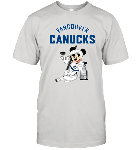 Mickey Vancouver Canucks With The Stanley Cup Hockey NHL Unisex Jersey Tee
