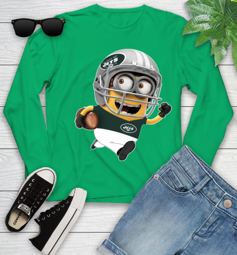 NFL New York Jets Minions Disney Football Sports Youth Long Sleeve 6