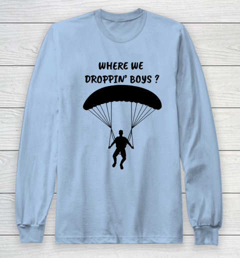 Fortnite Tshirt Where we droppin Boys Long Sleeve T-Shirt 5