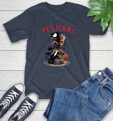 NBA New Orleans Pelicans Basketball Venom Groot Guardians Of The Galaxy T-Shirt 4