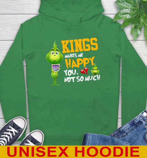 NBA Sacramento Kings Makes Me Happy You Not So Much Grinch Basketball Sports Hoodie 8