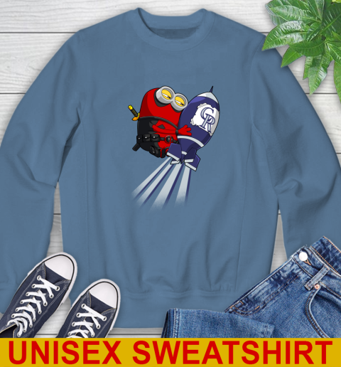 MLB Baseball Colorado Rockies Deadpool Minion Marvel Shirt Sweatshirt 10