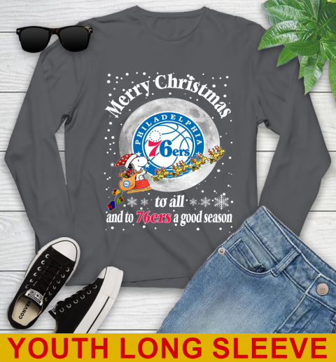 Philadelphia 76ers Merry Christmas To All And To 76ers A Good Season NBA Basketball Sports Youth Long Sleeve 9