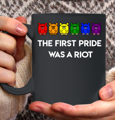 Rainbow Bears The First Pride Was A Riot LGBT Gay Ceramic Mug 11oz