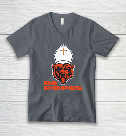 Chicago Bears Da Popes V-Neck T-Shirt 3