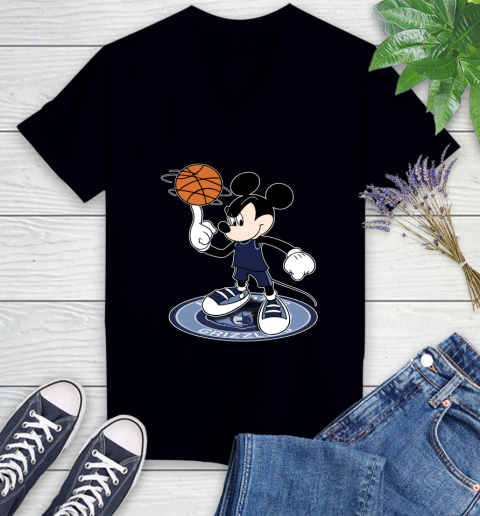 NBA Basketball Memphis Grizzlies Cheerful Mickey Disney Shirt Women's V-Neck T-Shirt
