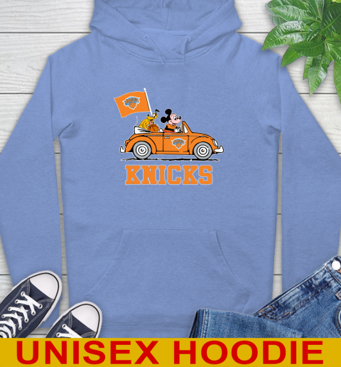 NBA Basketball New York Knicks Pluto Mickey Driving Disney Shirt Hoodie - Image 12