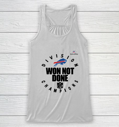 Buffalo Bills East Champions 2020 NFL Playoffs Division Won Not Done Racerback Tank