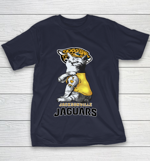 NFL Football My Cat Loves Jacksonville Jaguars Youth T-Shirt 2