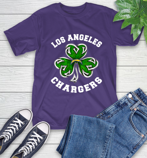 NFL Los Angeles Chargers Three Leaf Clover St Patrick's Day Football Sports T-Shirt 5