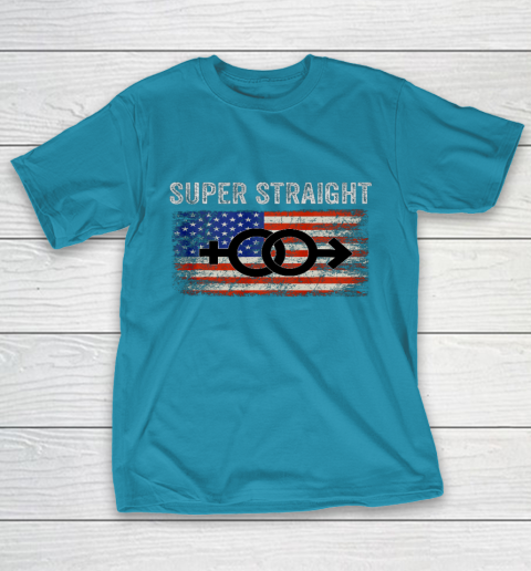 Vintage Us Flag Gender Identity Super Straight Identity T-Shirt 7