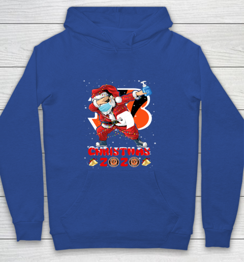 Cincinnati Bengals Funny Santa Claus Dabbing Christmas 2020 NFL Youth Hoodie 6