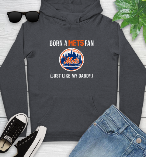 MLB Baseball New York Mets Loyal Fan Just Like My Daddy Shirt Youth Hoodie 8
