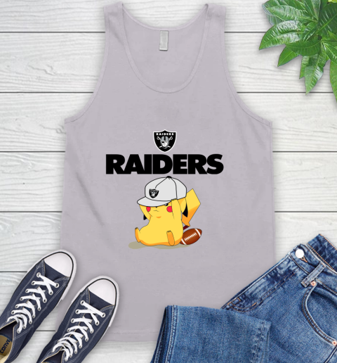 NFL Pikachu Football Sports Oakland Raiders Tank Top 4