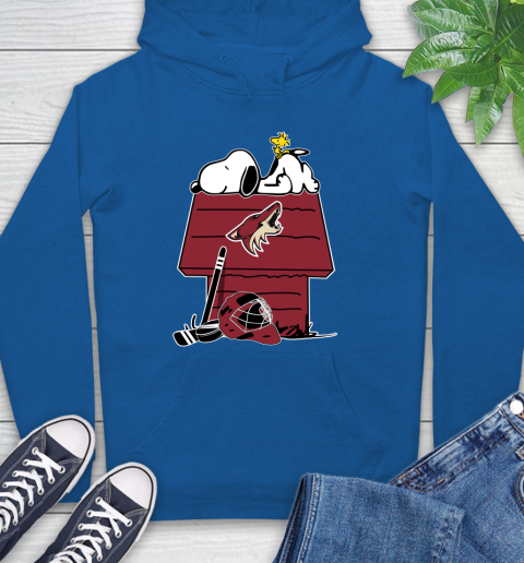 Arizona Coyotes NHL Hockey Snoopy Woodstock The Peanuts Movie Hoodie 9