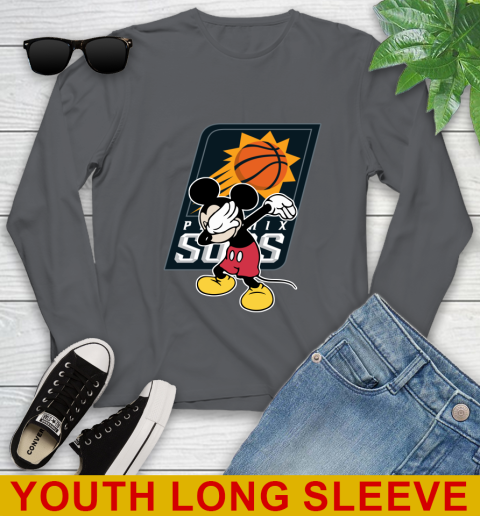 Phoenix Suns NBA Basketball Dabbing Mickey Disney Sports Youth Long Sleeve 9