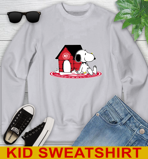 NBA Basketball Atlanta Hawks Snoopy The Peanuts Movie Shirt Youth Sweatshirt 4