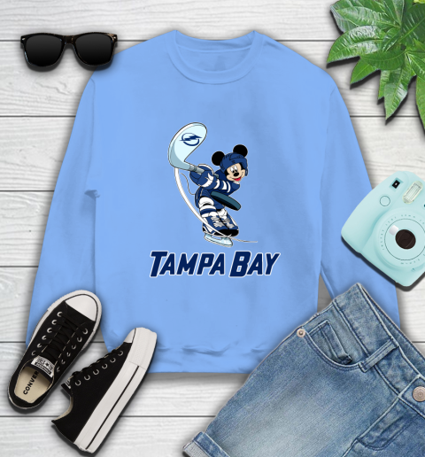 NHL Hockey Tampa Bay Lightning Cheerful Mickey Mouse Shirt Sweatshirt 11
