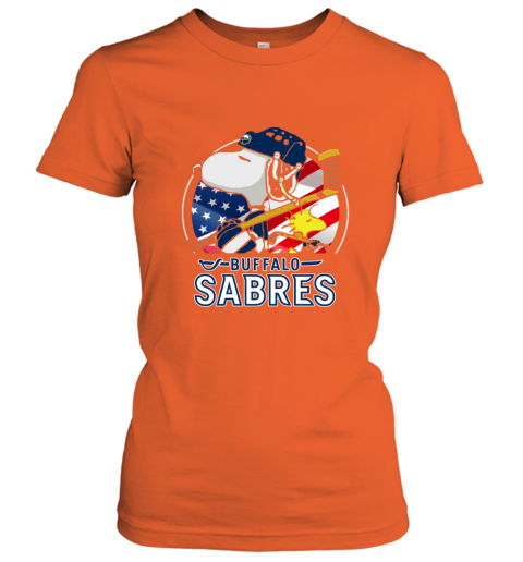 wyk6 buffalo sabres ice hockey snoopy and woodstock nhl ladies t shirt 20 front orange