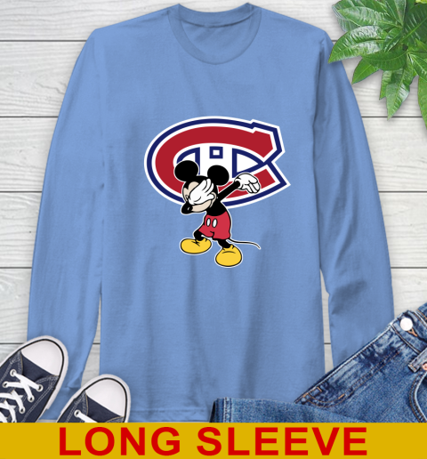 Montreal Canadiens NHL Hockey Dabbing Mickey Disney Sports Long Sleeve T-Shirt 11