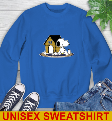 MLB Baseball Milwaukee Brewers Snoopy The Peanuts Movie Shirt Sweatshirt 9