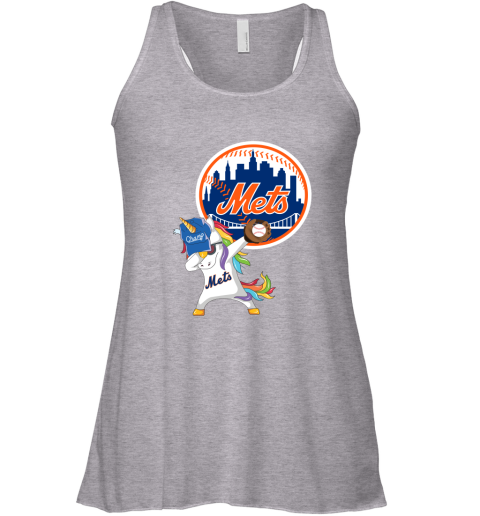 Hip Hop Dabbing Unicorn Flippin Love New York Mets Racerback Tank