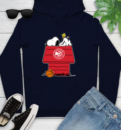 Atlanta Hawks NBA Basketball Snoopy Woodstock The Peanuts Movie Youth Hoodie 4