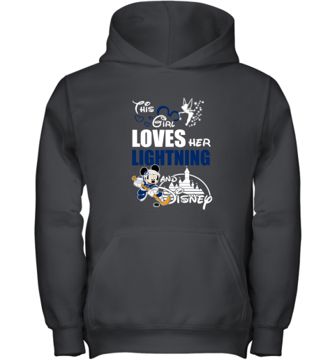 This Girl Love Her Tampa Bay Lightning And Mickey Disney Youth Hoodie