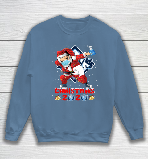 Tampa Bay Rays Funny Santa Claus Dabbing Christmas 2020 MLB Sweatshirt 6