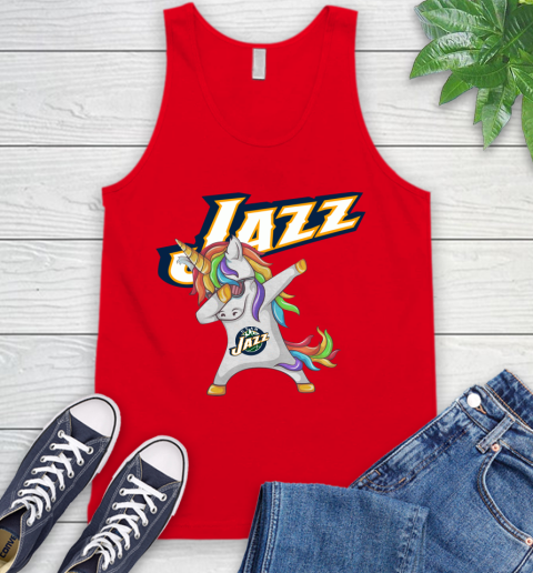 Utah Jazz NBA Basketball Funny Unicorn Dabbing Sports Tank Top 6