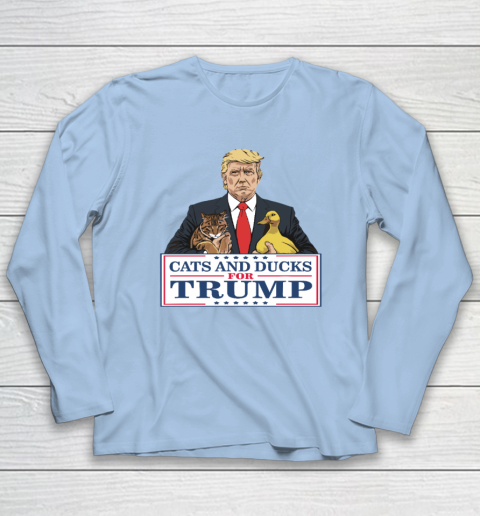 Cats And Ducks For Trump 2024 Kittens And Ducks For Trump Long Sleeve T-Shirt 5