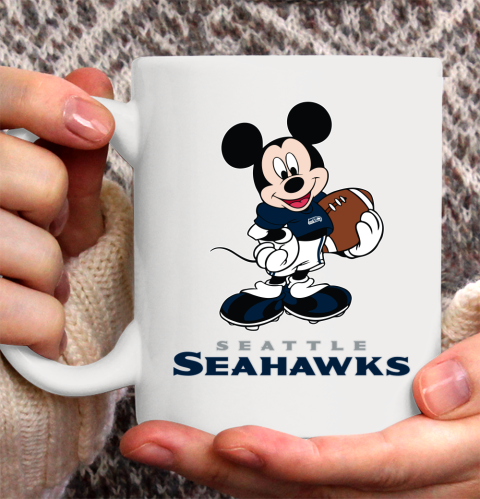 NFL Football Seattle Seahawks Cheerful Mickey Mouse Shirt Ceramic Mug 11oz 2