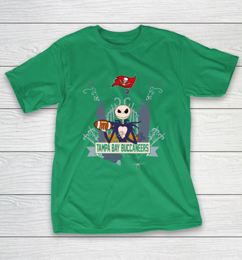 NFL Tampa Bay Buccaneers Football Jack Skellington Halloween T-Shirt 5