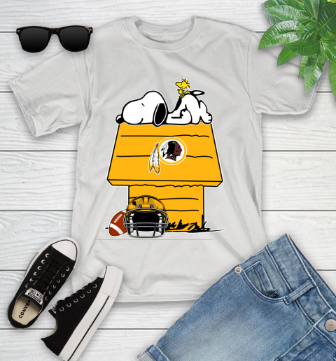 Washington Redskins NFL Football Snoopy Woodstock The Peanuts Movie Youth T-Shirt