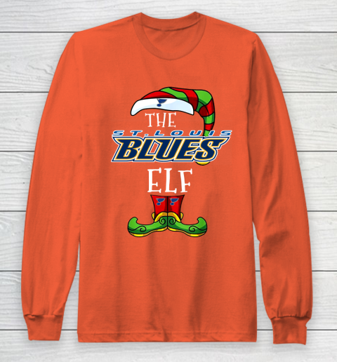 St.Louis Blues Christmas ELF Funny NHL Long Sleeve T-Shirt 3