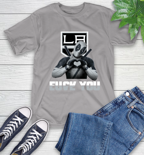 NHL Los Angeles Kings Deadpool Love You Fuck You Hockey Sports T-Shirt 6