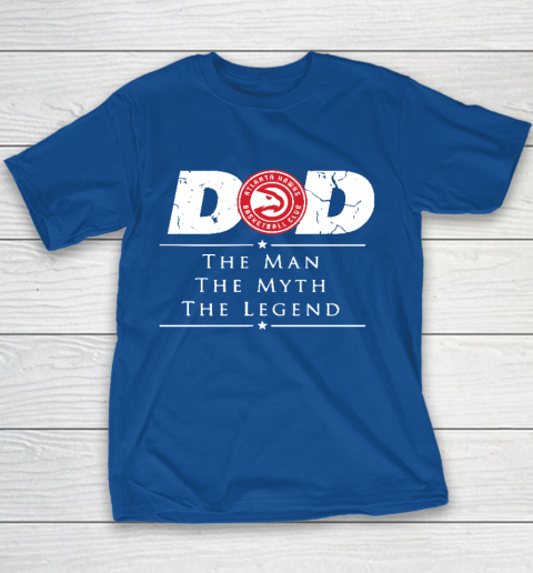 Atlanta Hawks NBA Basketball Dad The Man The Myth The Legend Youth T-Shirt 6