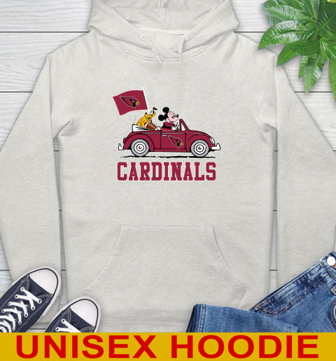 NFL Football Arizona Cardinals Pluto Mickey Driving Disney Shirt Hoodie 12