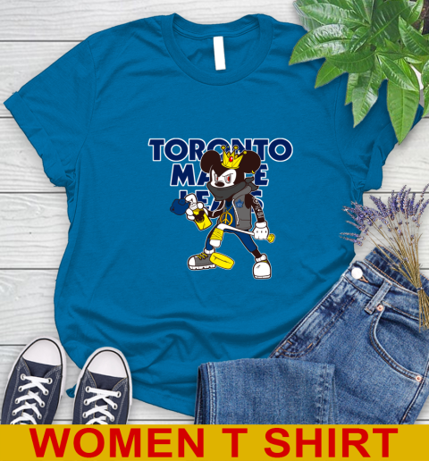 Toronto Maple Leafs NHL Hockey Mickey Peace Sign Sports Women's T-Shirt 7