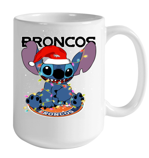 Denver Broncos NFL Football noel stitch Christmas Color Changing Mug 15oz 2