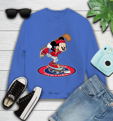 NHL Hockey Florida Panthers Cheerful Mickey Disney Shirt Youth Sweatshirt 7