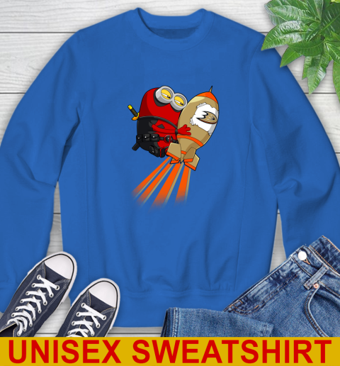 NHL Hockey Anaheim Ducks Deadpool Minion Marvel Shirt Sweatshirt 11