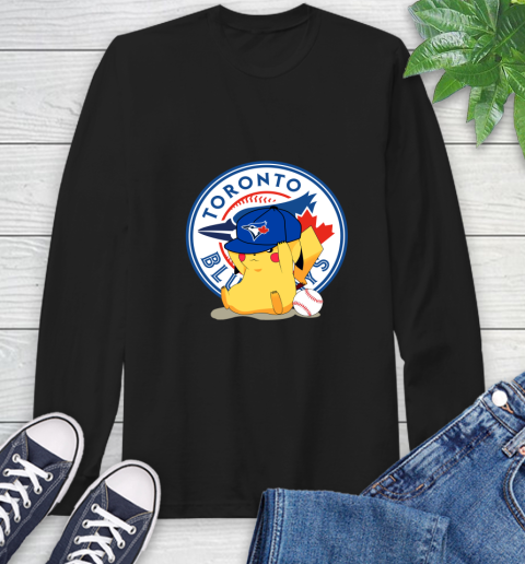 MLB Pikachu Baseball Sports Toronto Blue Jays Long Sleeve T-Shirt 2
