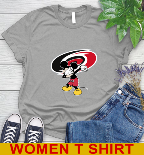 Carolina Hurricanes NHL Hockey Dabbing Mickey Disney Sports Women's T-Shirt 11