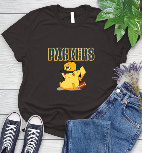 NFL Pikachu Football Sports Green Bay Packers Women's T-Shirt 8