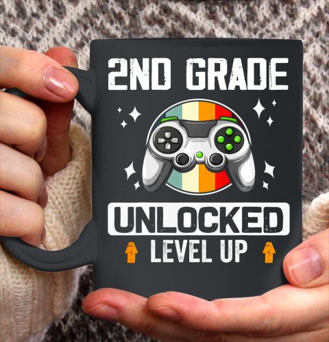 Next Level t shirts 2nd Grade Unlocked Level Up Back To School Second Grade Gamer Ceramic Mug 11oz 2