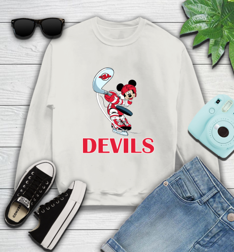 NHL Hockey New Jersey Devils Cheerful Mickey Mouse Shirt Sweatshirt 12