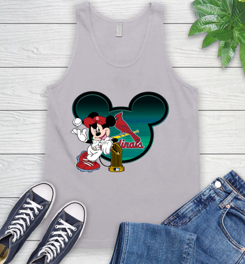MLB St.Louis Cardinals The Commissioner's Trophy Mickey Mouse Disney Tank Top 4