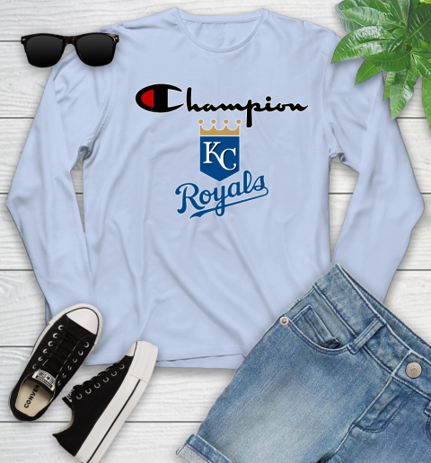 MLB Baseball Kansas City Royals Champion Shirt Youth Long Sleeve 6