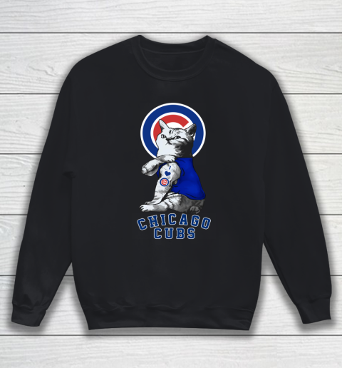 MLB Baseball My Cat Loves Chicago Cubs Sweatshirt